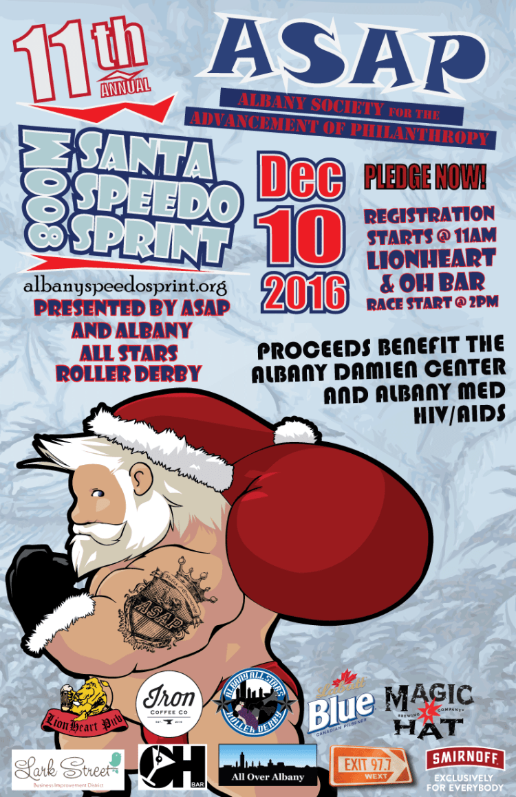 Santa Speedo Sprint Poster 2016